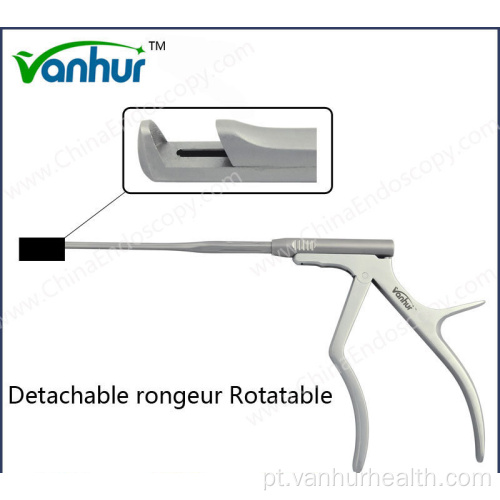 Pinça Rongeur removível rotativa para instrumentos de sinuscopia